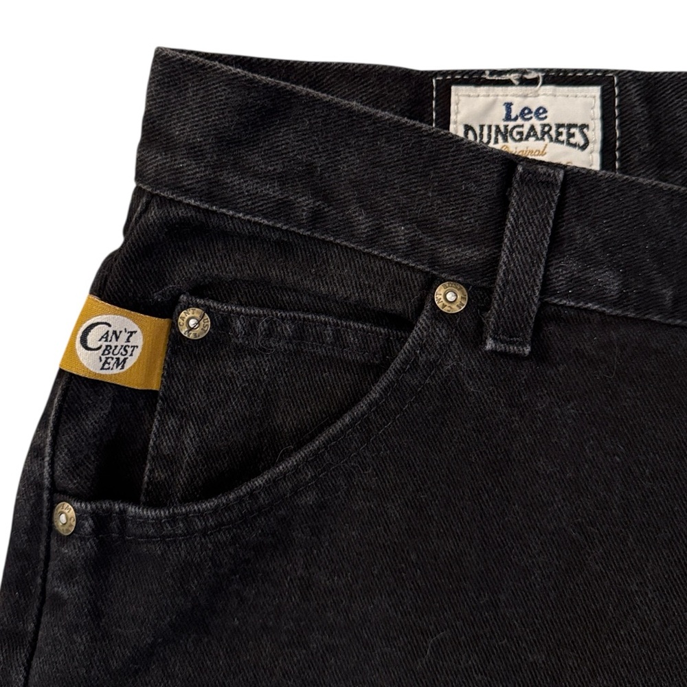 Vintage Y2K Lee Dungarees Can’t Bust ‘Em Jeans Black Fade All Cotton USA 30x29.5